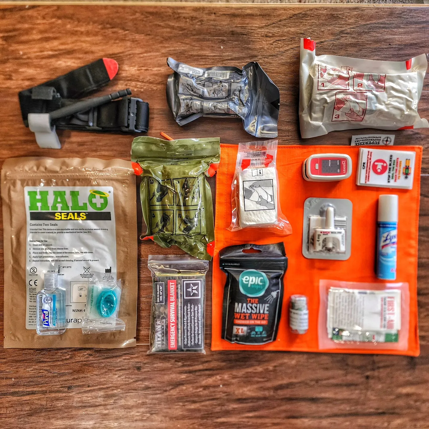 Storage Pocket Patch:  "Stop Bleed" and "CPR" Quick Reference