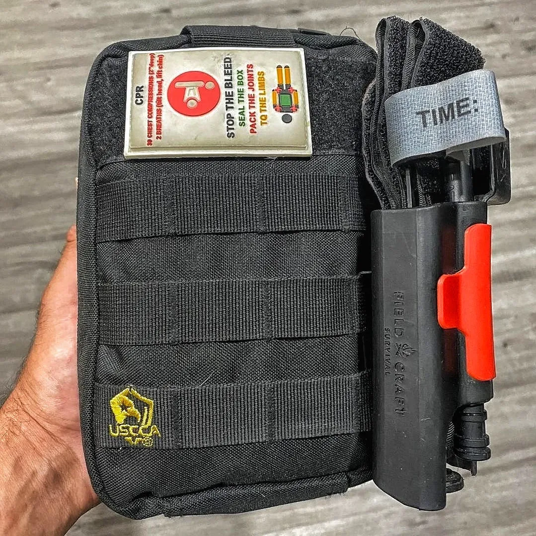 Storage Pocket Patch:  "Stop Bleed" and "CPR" Quick Reference