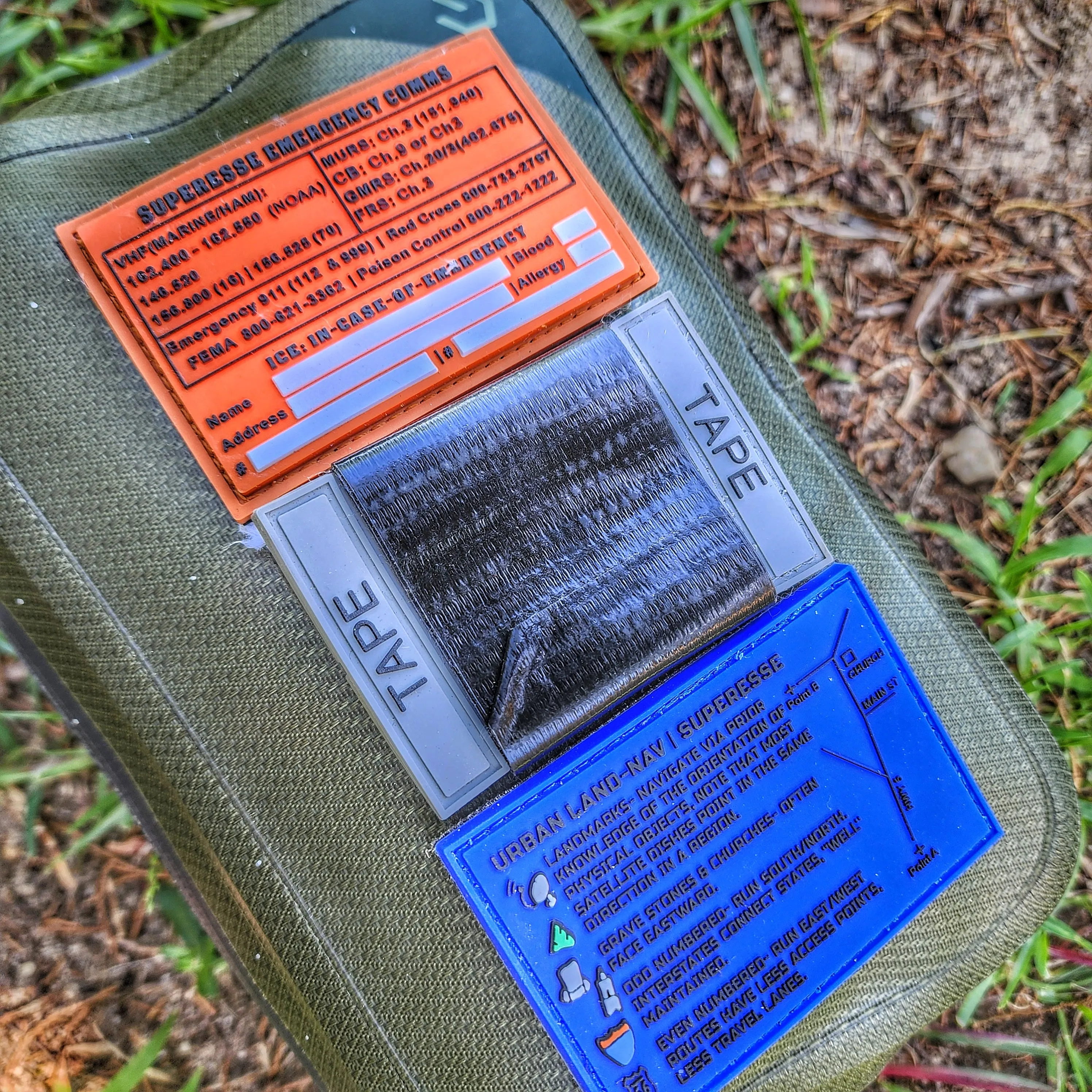 Storage Pocket Patch - Urban Land-Nav w/ Strip Map Diagram and Contingency Navigation Tactics