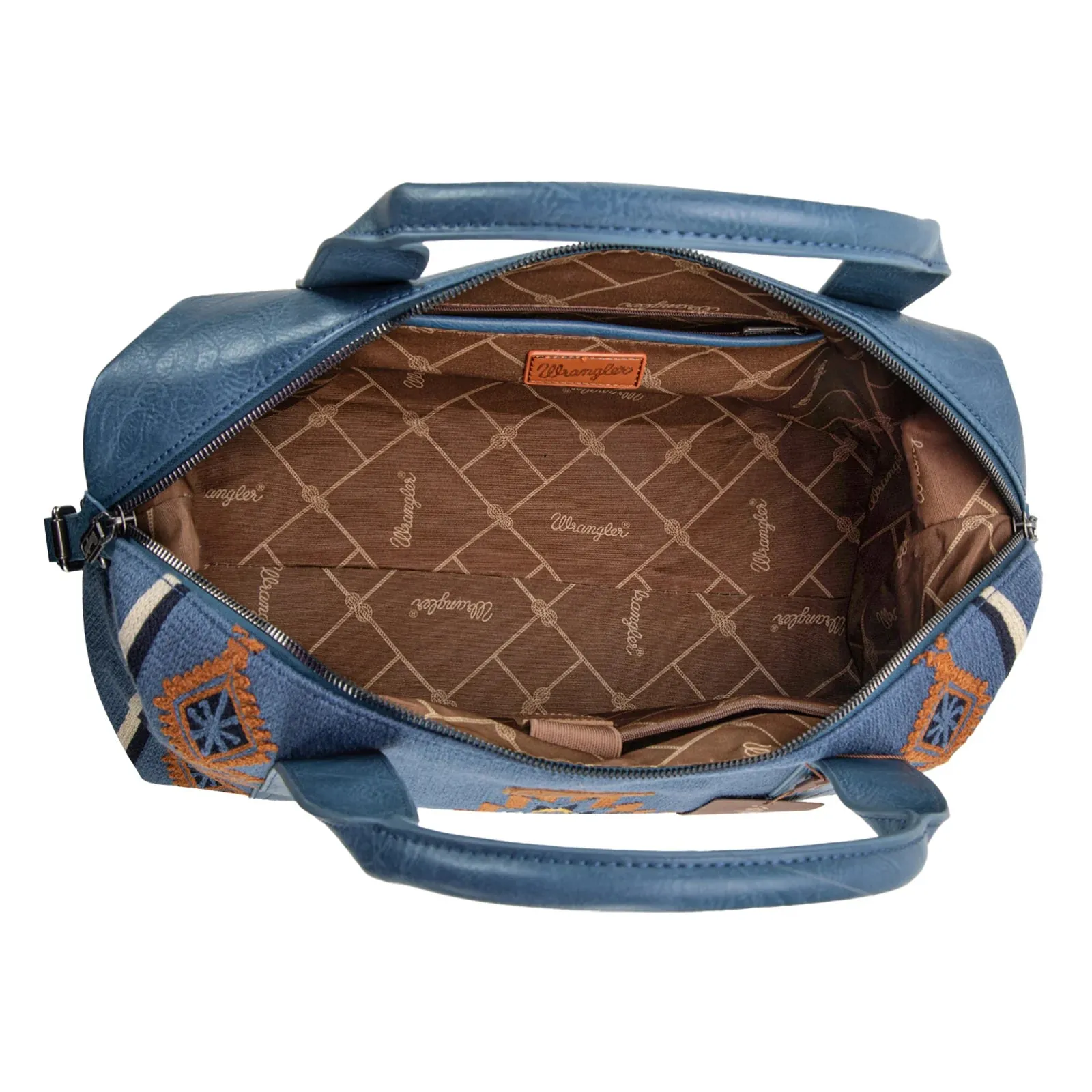 WG174-5110 Wrangler Southwestern Print Duffle Bag In Hot Pink Or Jean
