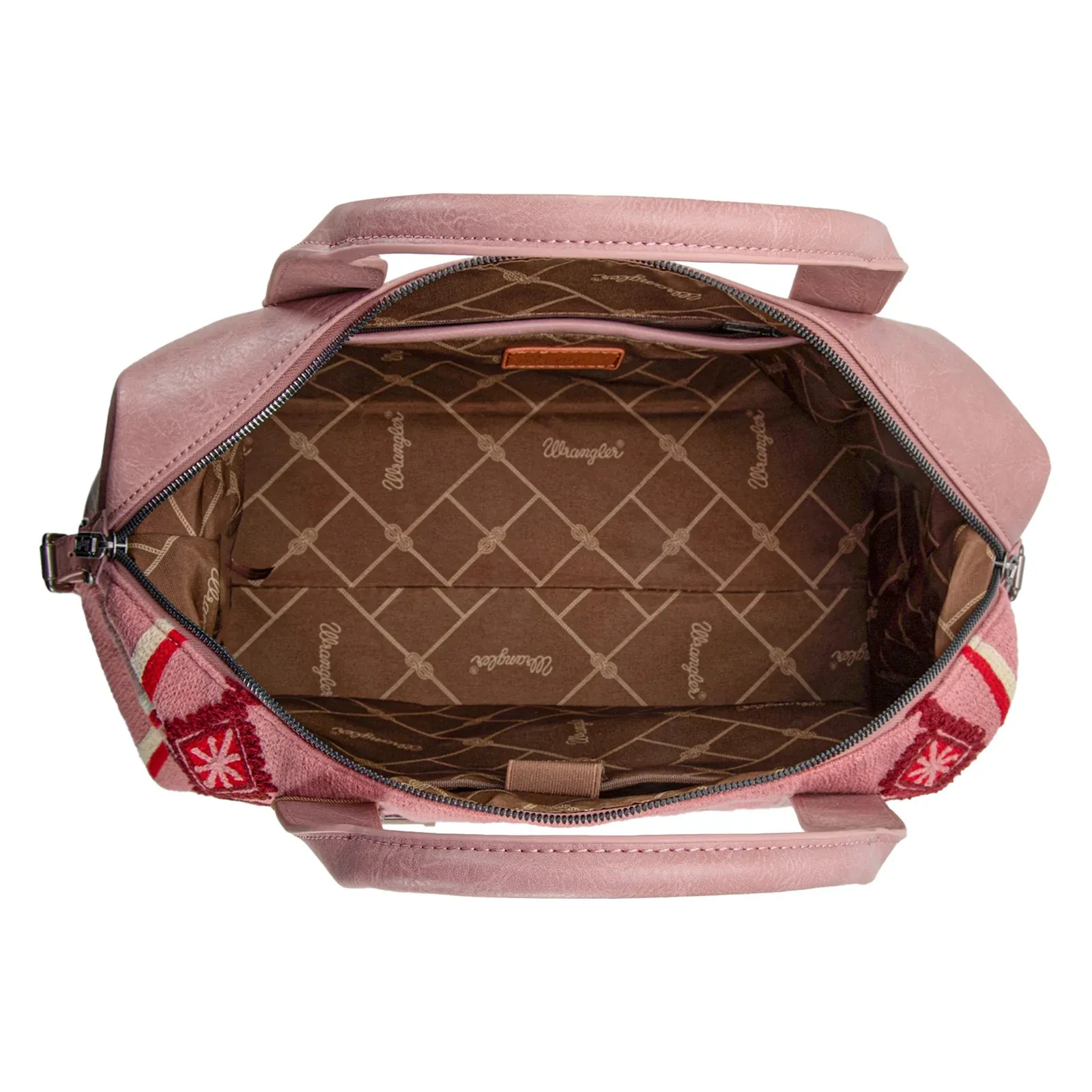 WG174-5110 Wrangler Southwestern Print Duffle Bag In Hot Pink Or Jean