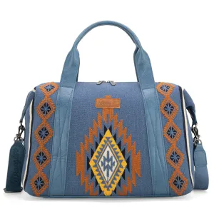 WG174-5110 Wrangler Southwestern Print Duffle Bag In Hot Pink Or Jean