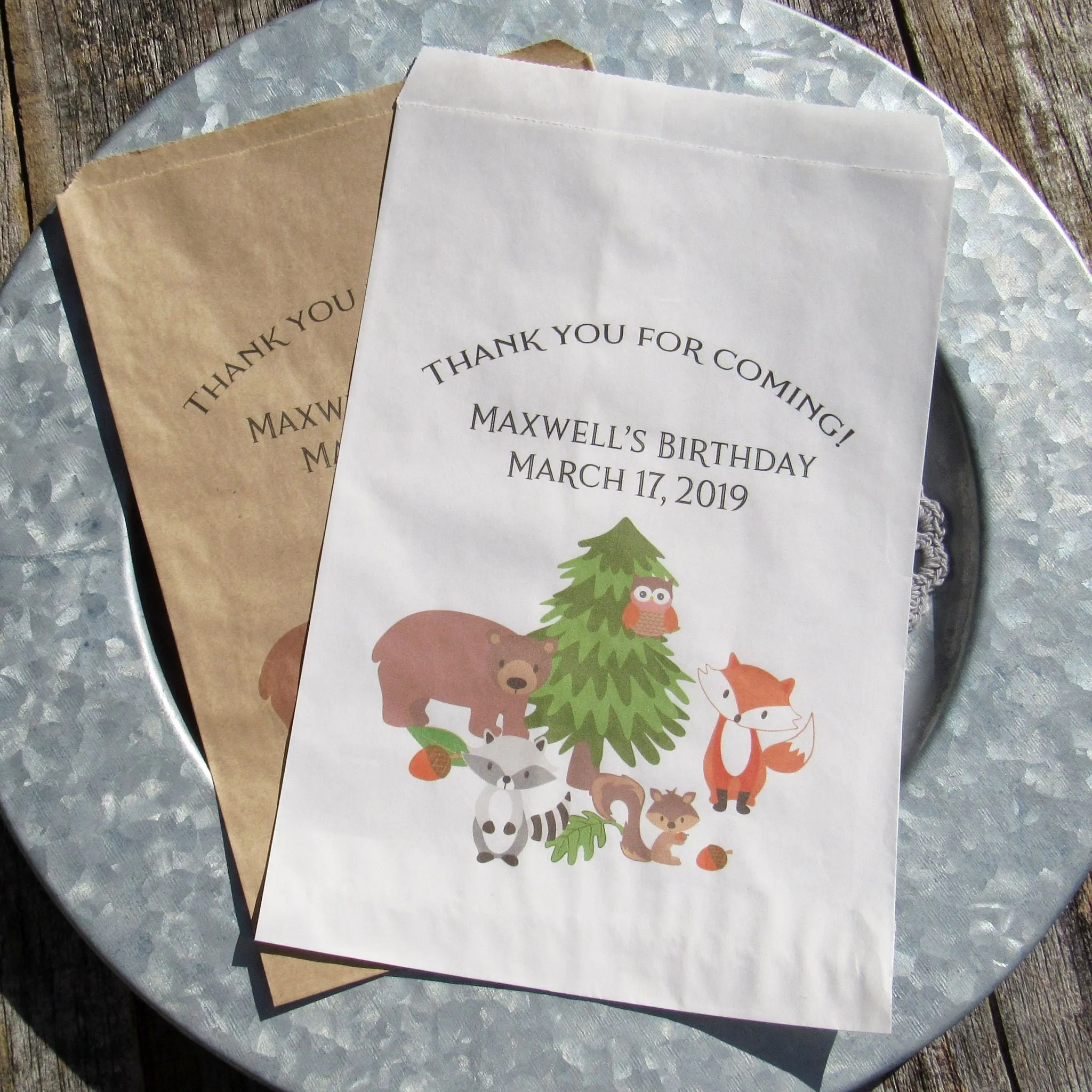 Wildlife Birthday Favor Bags