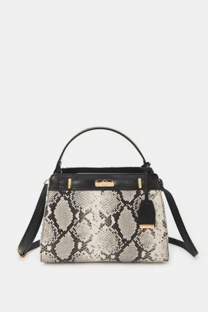Women Black Animal Print Day Bag