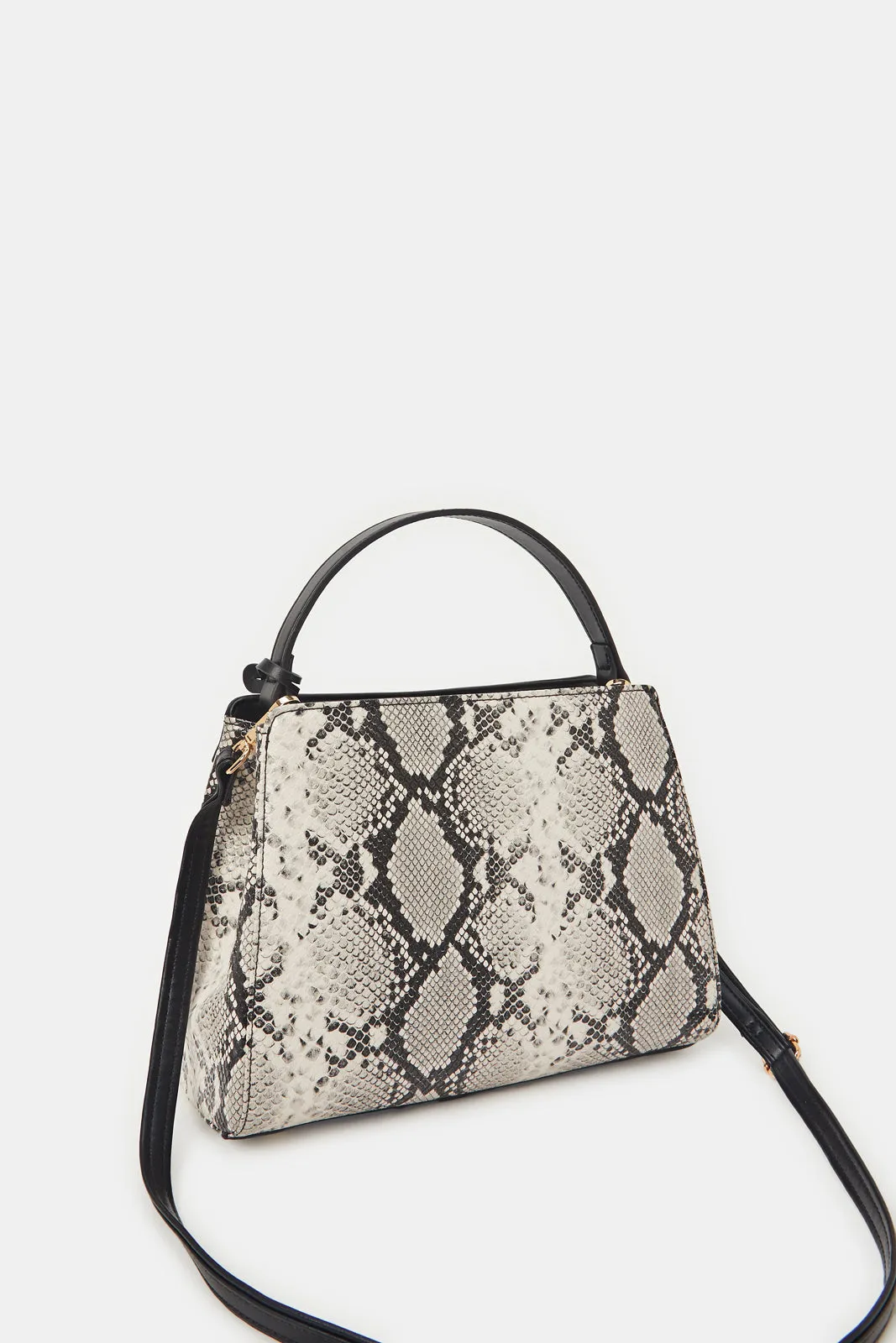 Women Black Animal Print Day Bag